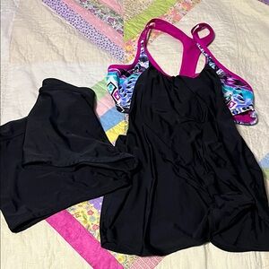 Colorful Tankini Swimsuit Set